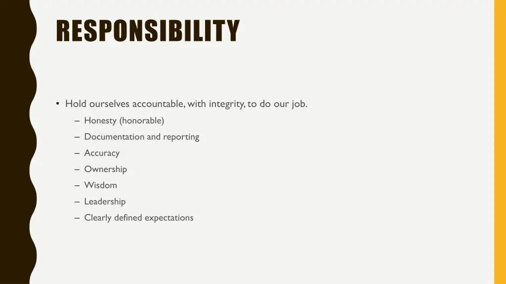 responsibility