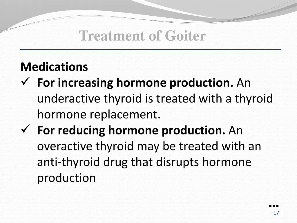 treatment of goiter