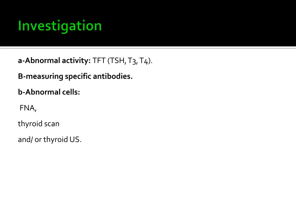 a abnormal activity tft tsh t3 t4