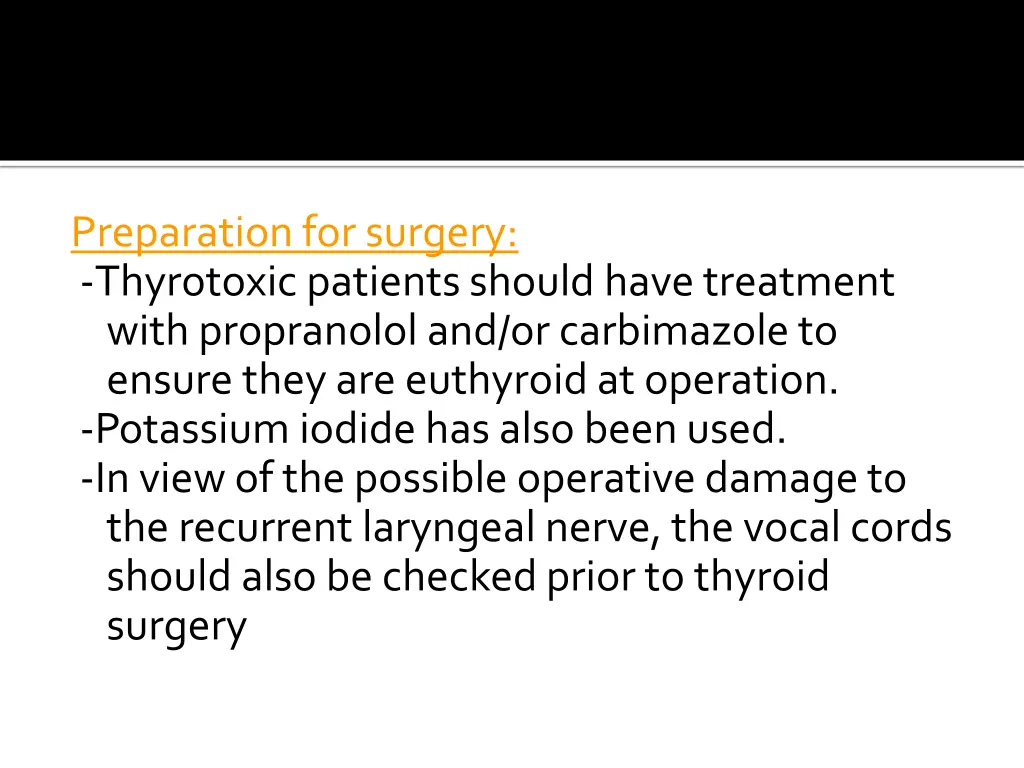 preparation for surgery thyrotoxic patients