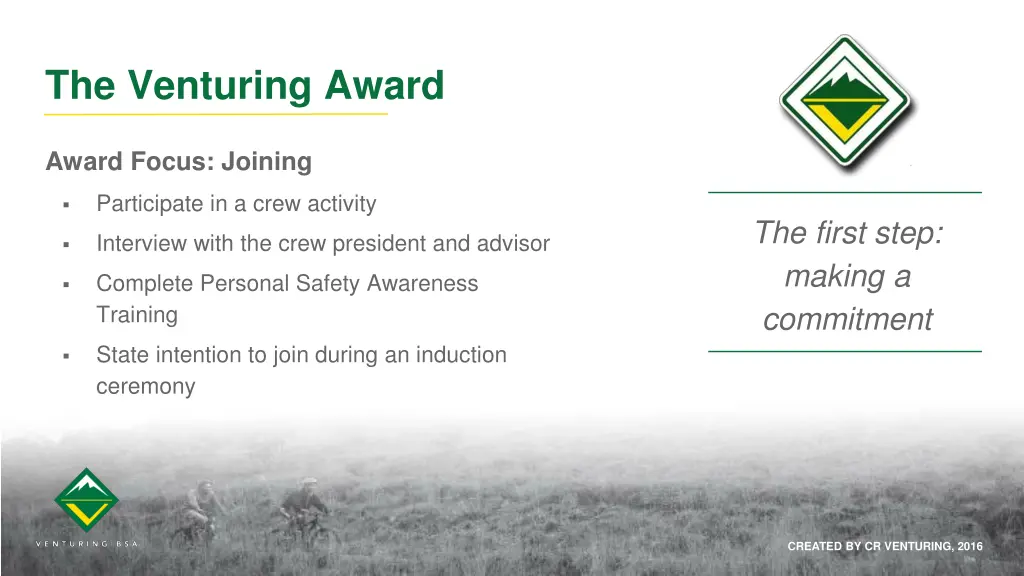 the venturing award