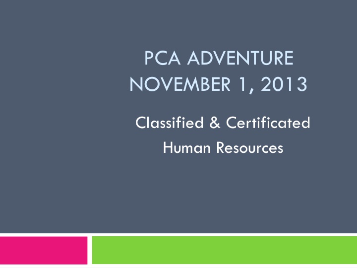 pca adventure november 1 2013
