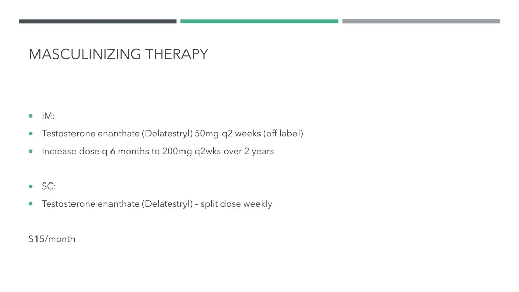 masculinizing therapy