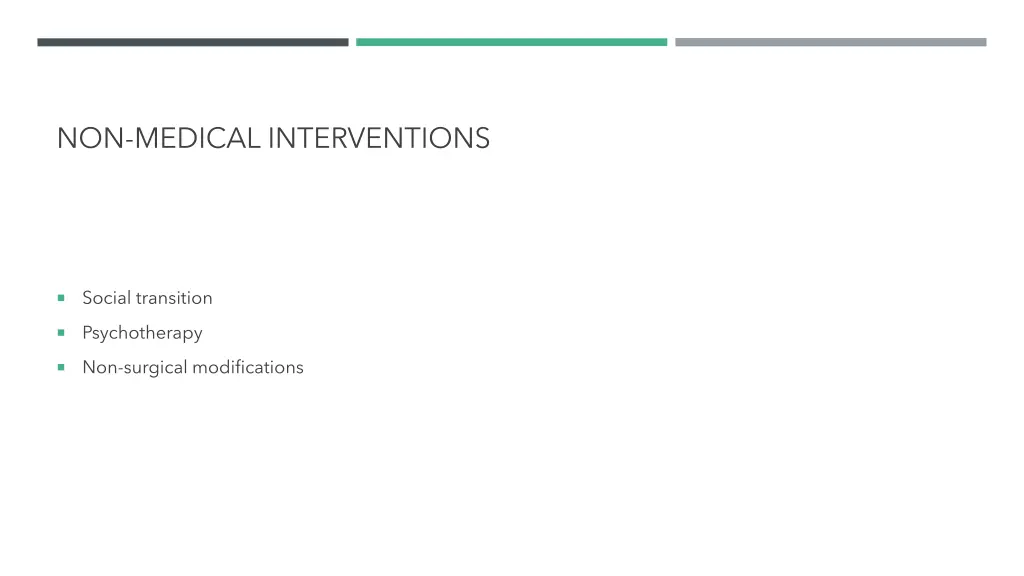 non medical interventions