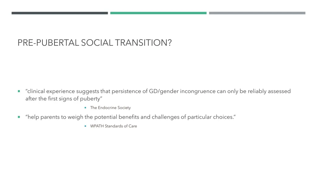 pre pubertal social transition