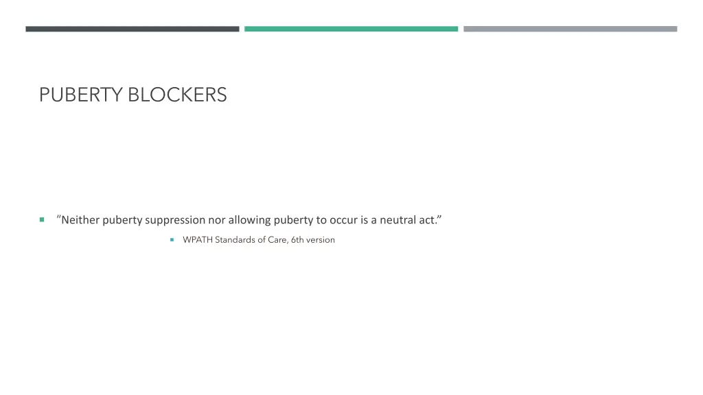 puberty blockers