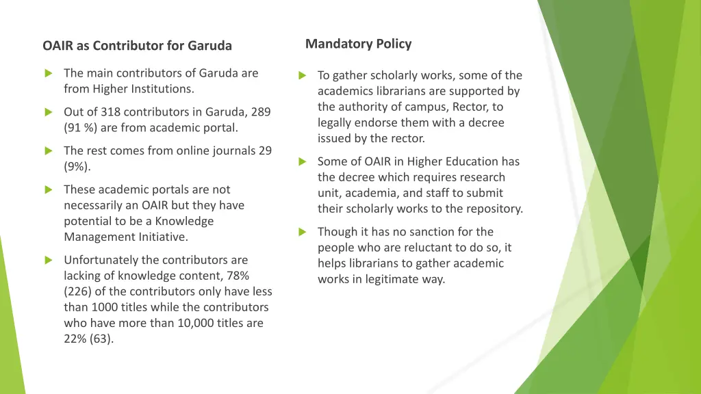 mandatory policy