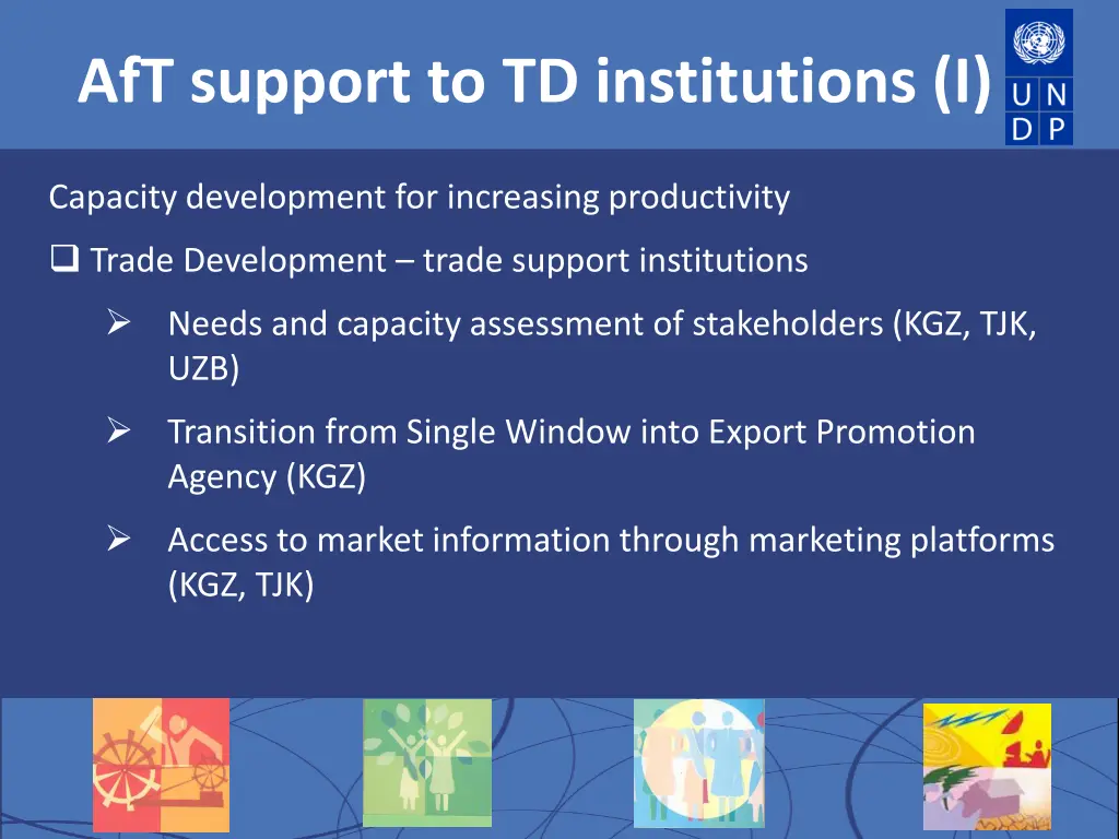 aft support to td institutions i