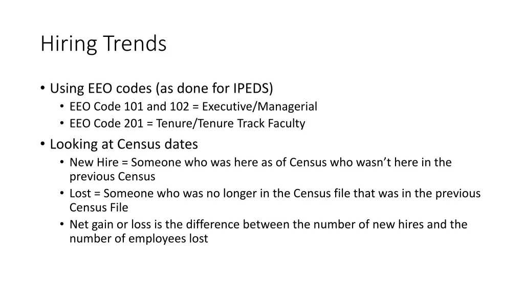 hiring trends