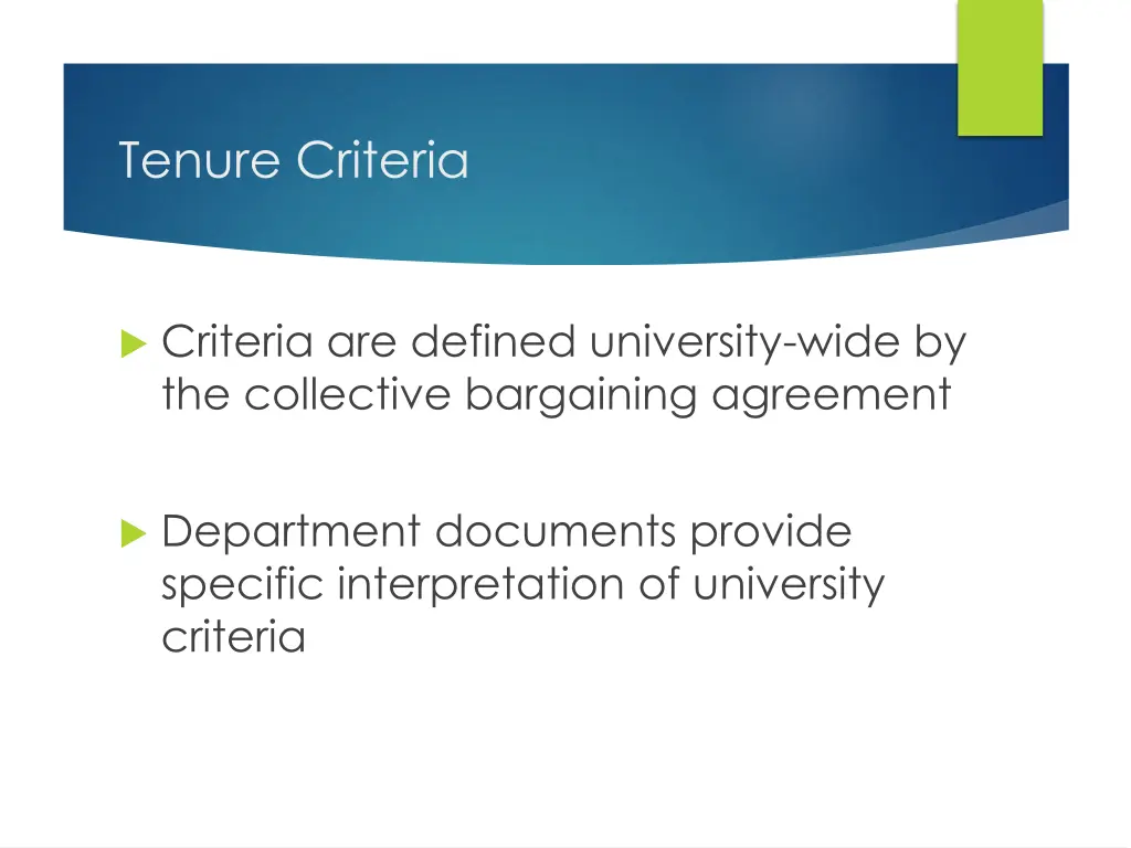 tenure criteria 1