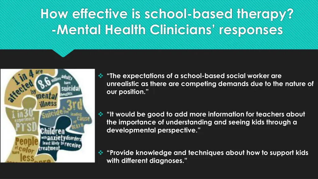 how effective is school based therapy mental