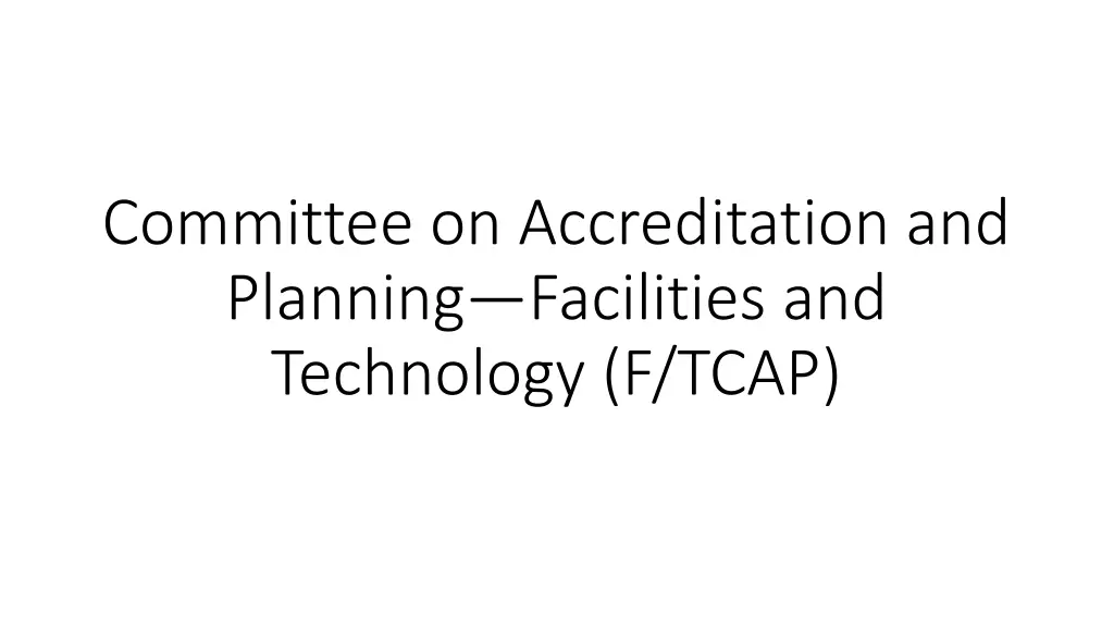 committee on accreditation and planning