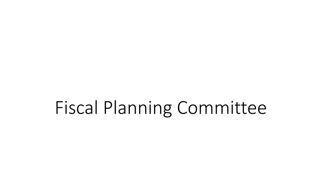 fiscal planning committee