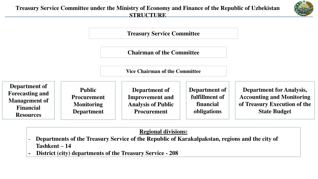 treasury service committee under the ministry