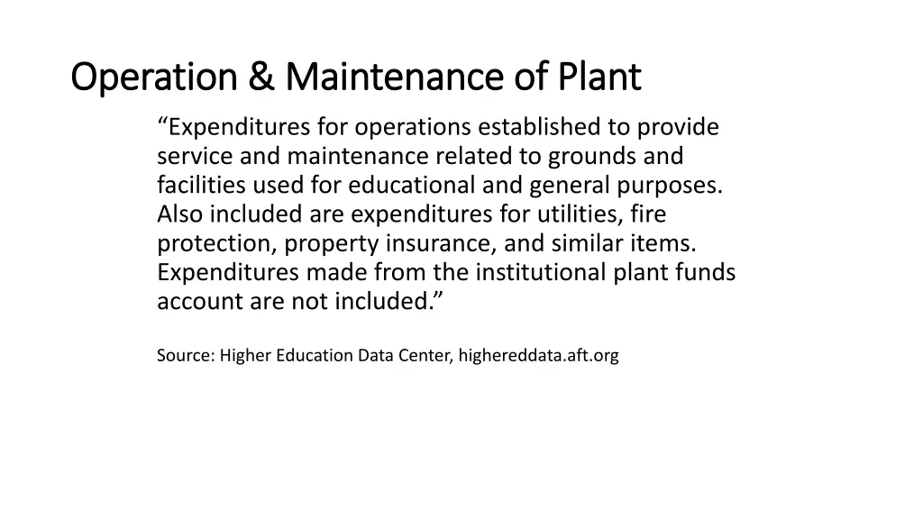 operation maintenance of plant operation