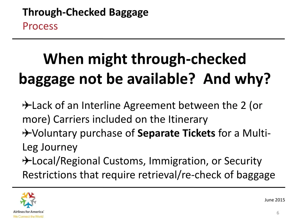 through checked baggage process