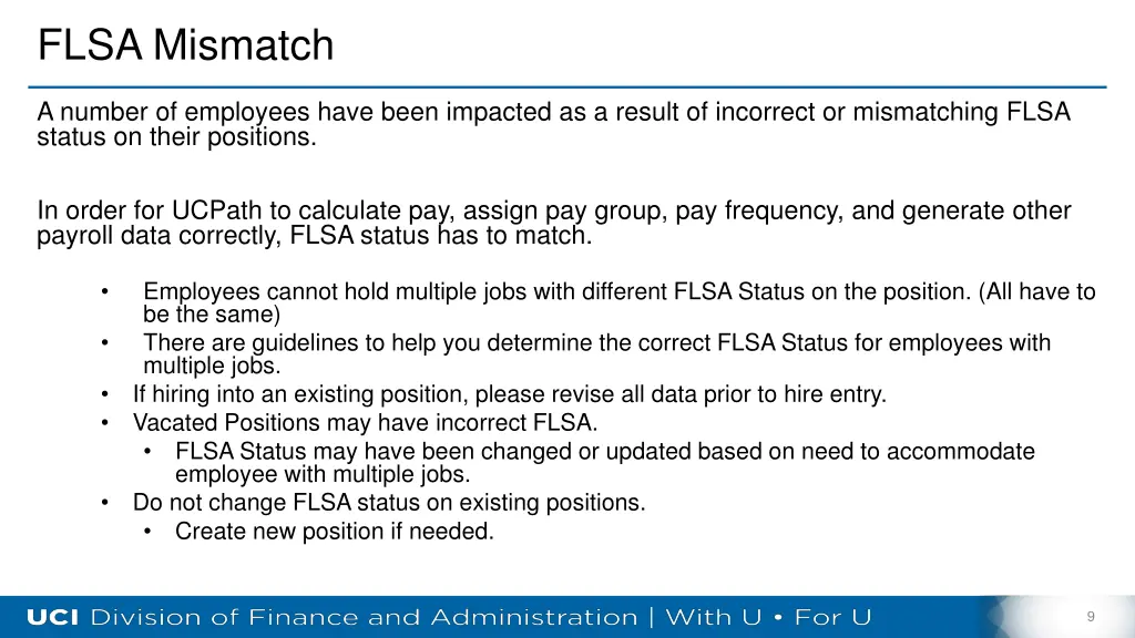 flsa mismatch