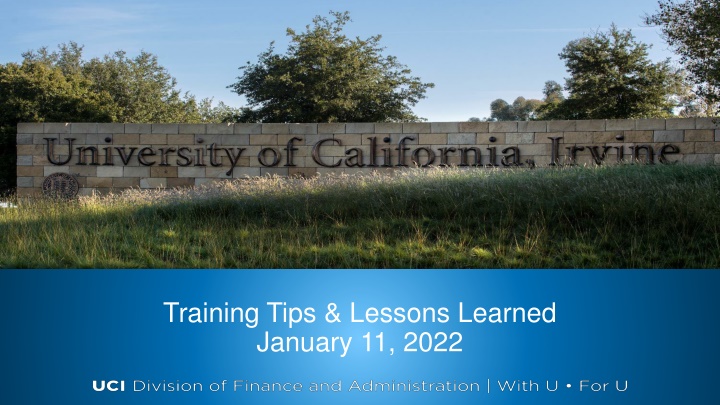 training tips lessons learned january 11 2022
