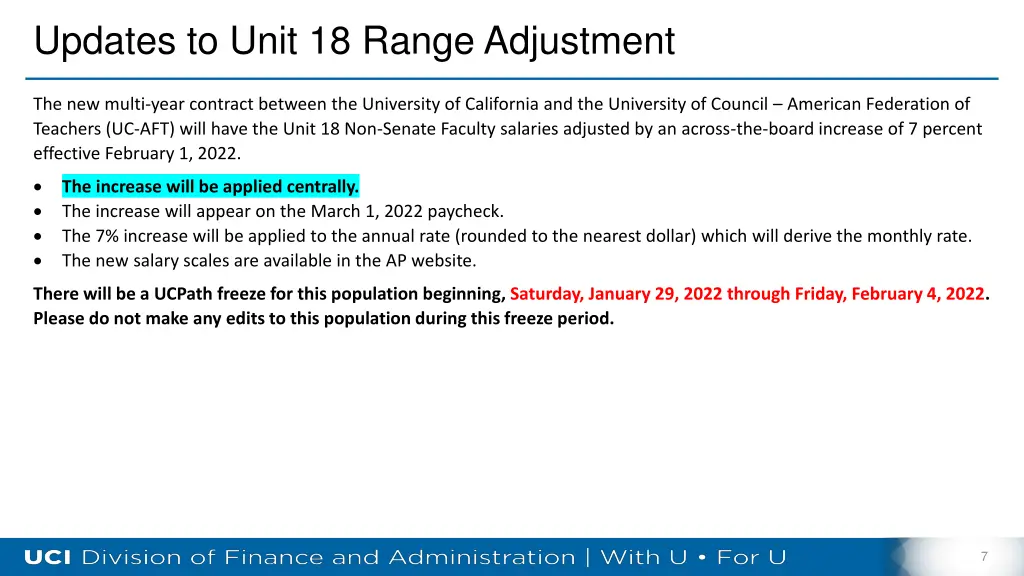 updates to unit 18 range adjustment