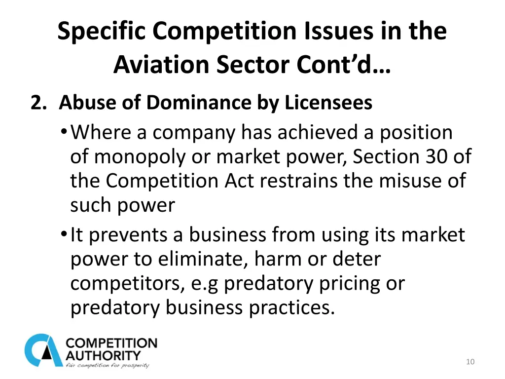 specific competition issues in the aviation 2