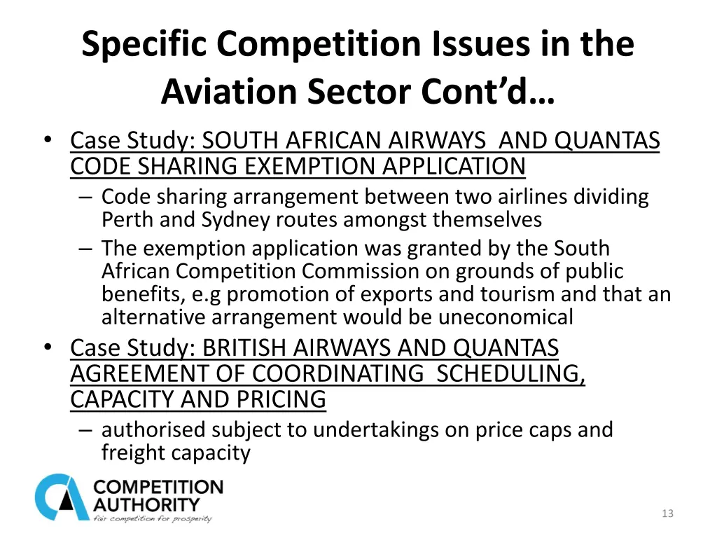specific competition issues in the aviation 5