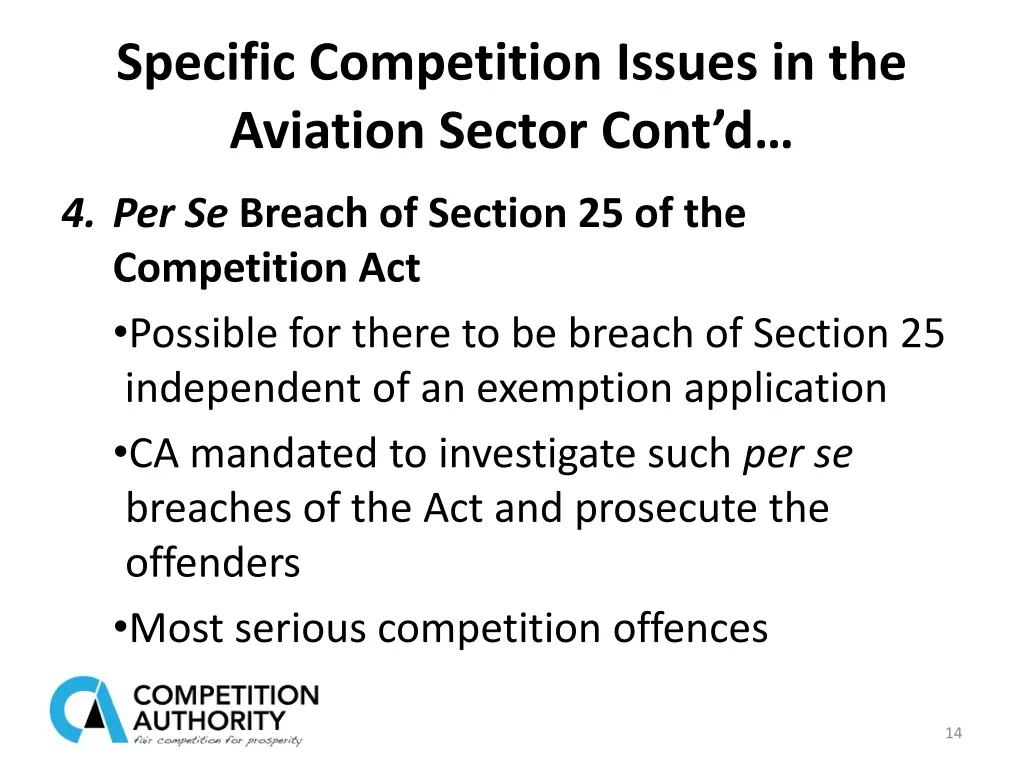 specific competition issues in the aviation 6