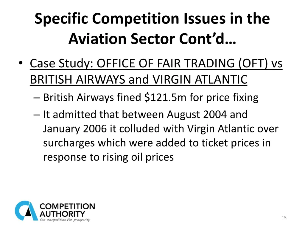specific competition issues in the aviation 7