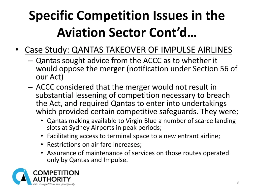 specific competition issues in the aviation