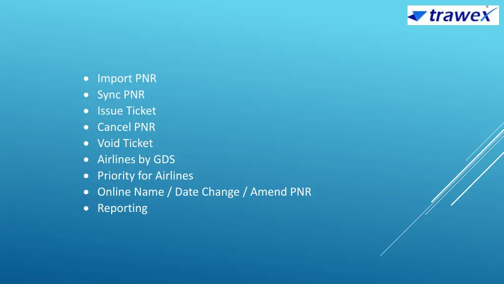 import pnr sync pnr issue ticket cancel pnr void