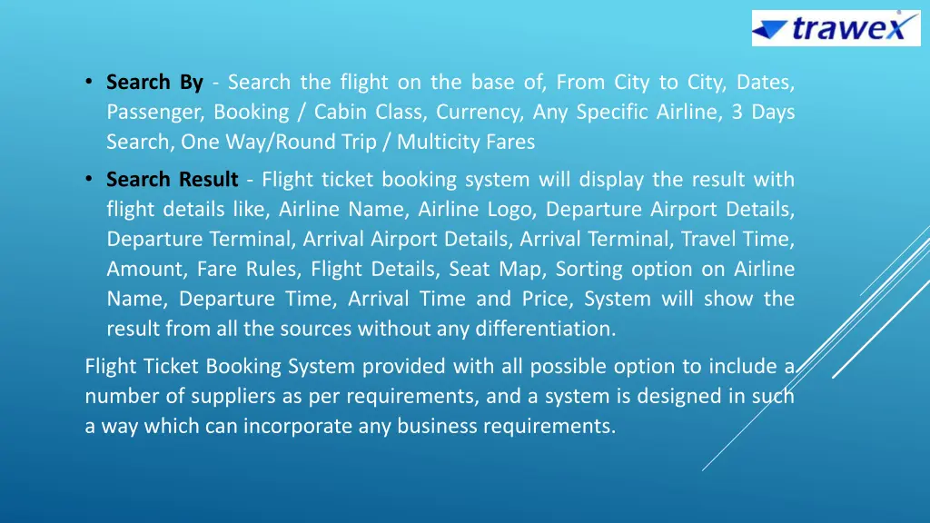 search by search the flight on the base of from