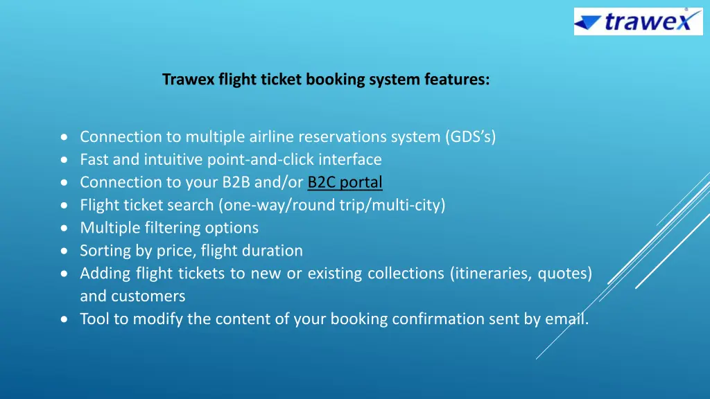 trawex flight ticket booking system features