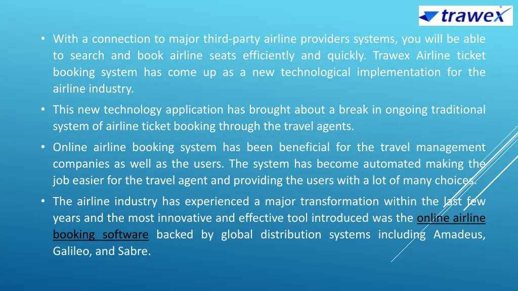 with a connection to major third party airline