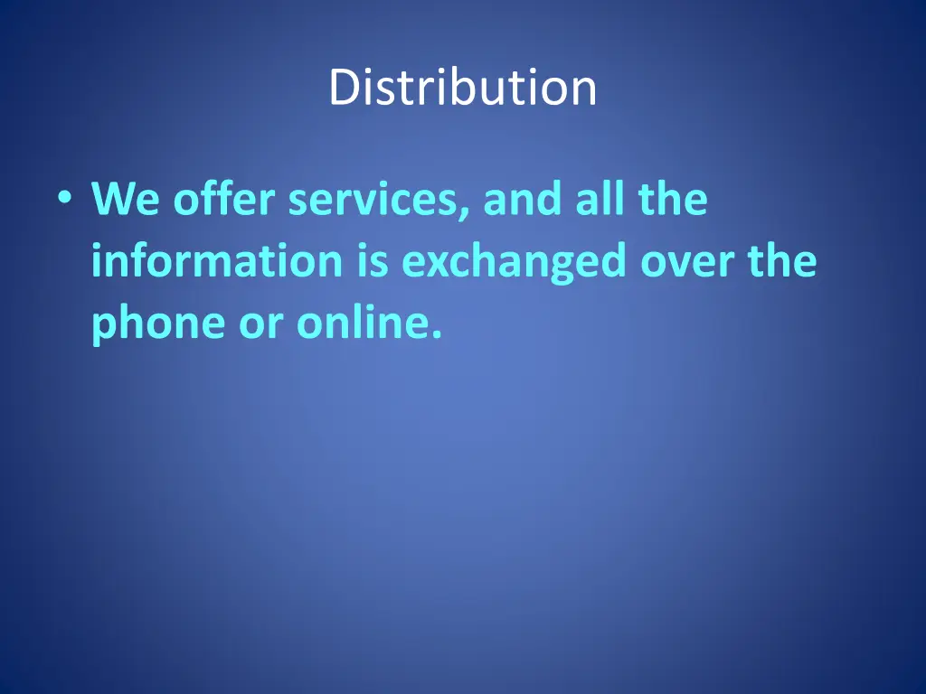 distribution