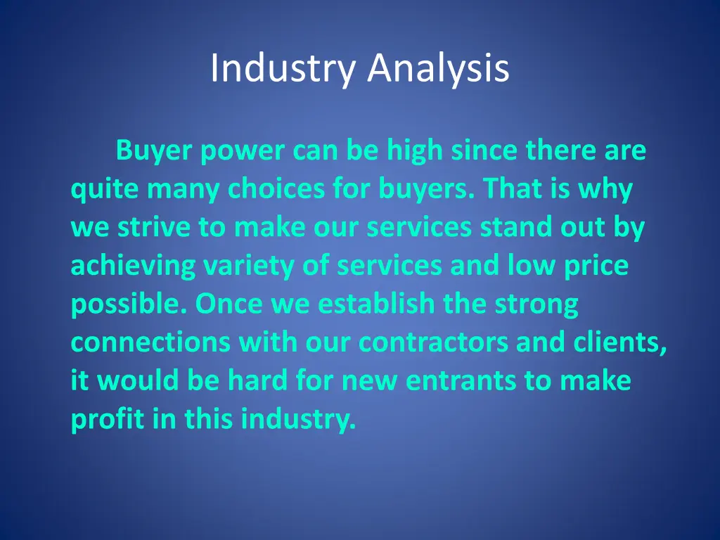 industry analysis