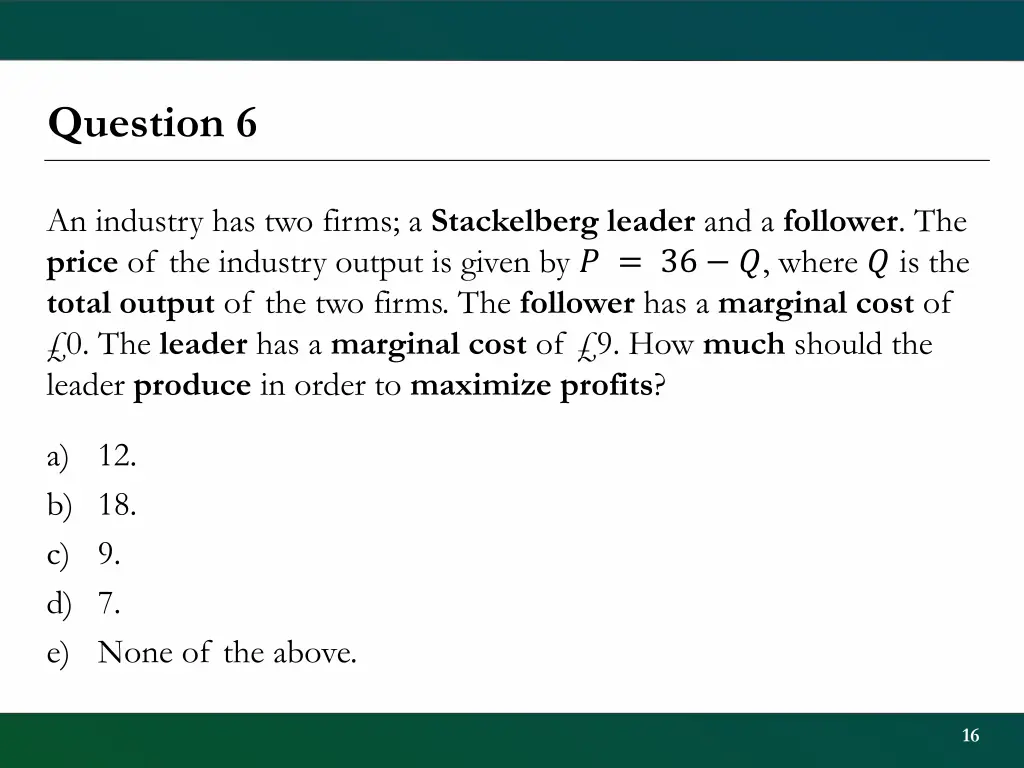 question 6