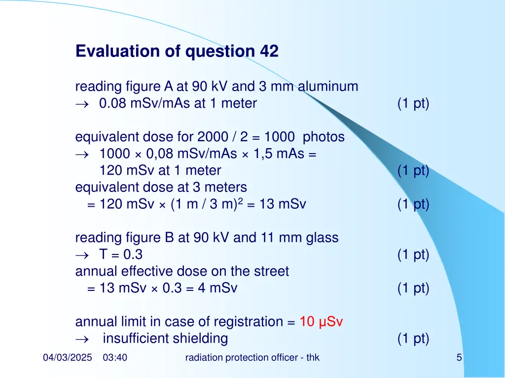 evaluation of question 42