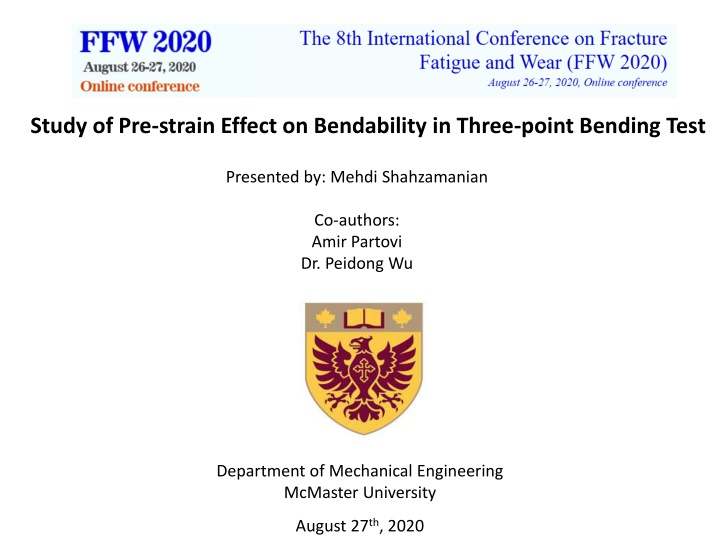study of pre strain effect on bendability