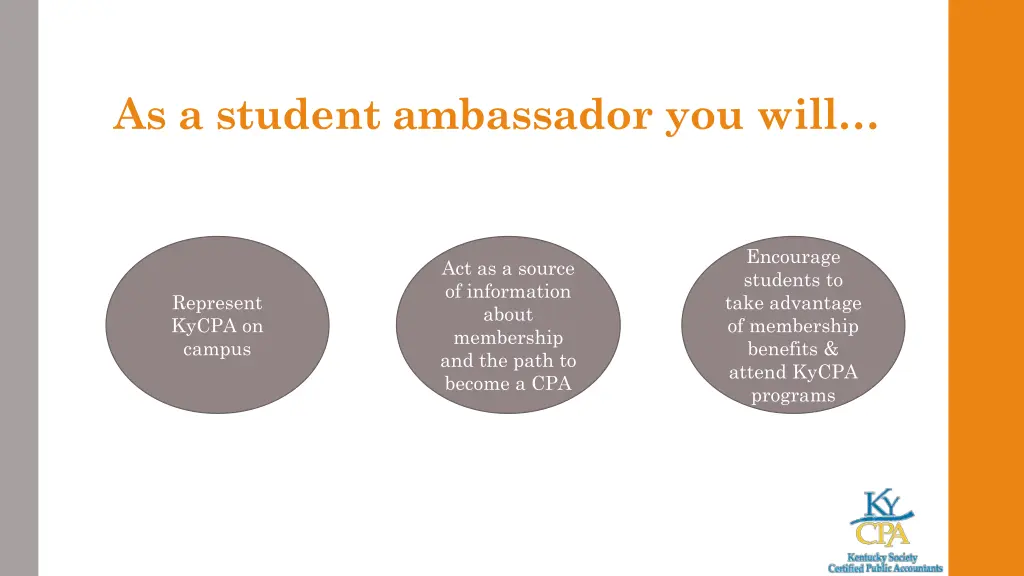 as a student ambassador you will