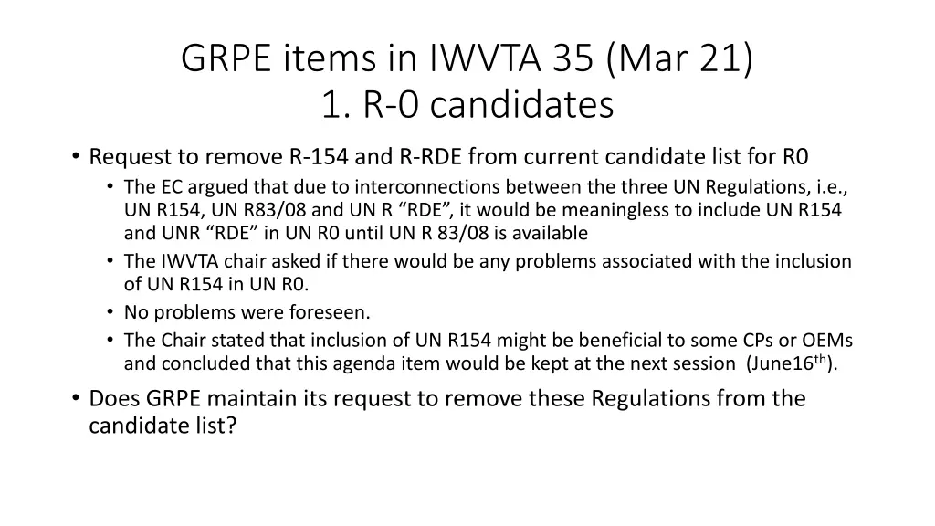 grpe items in iwvta 35 mar 21 1 r 0 candidates