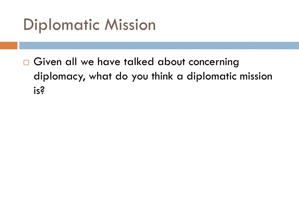 diplomatic mission