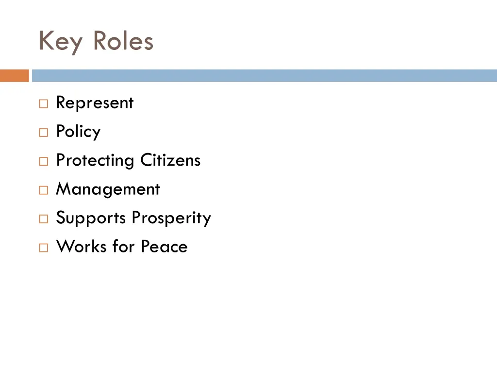 key roles