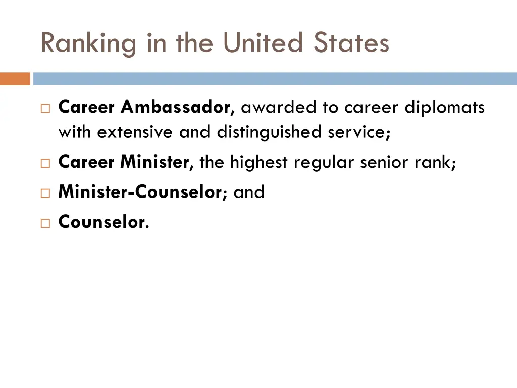 ranking in the united states