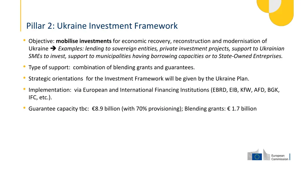pillar 2 ukraine investment framework