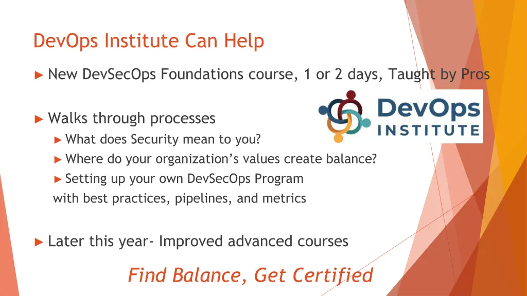 devops institute can help