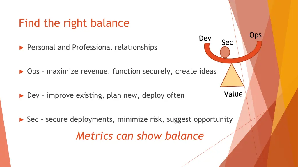 find the right balance