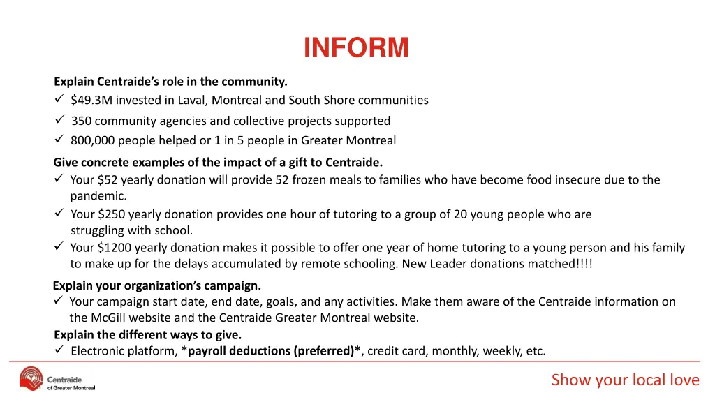 inform