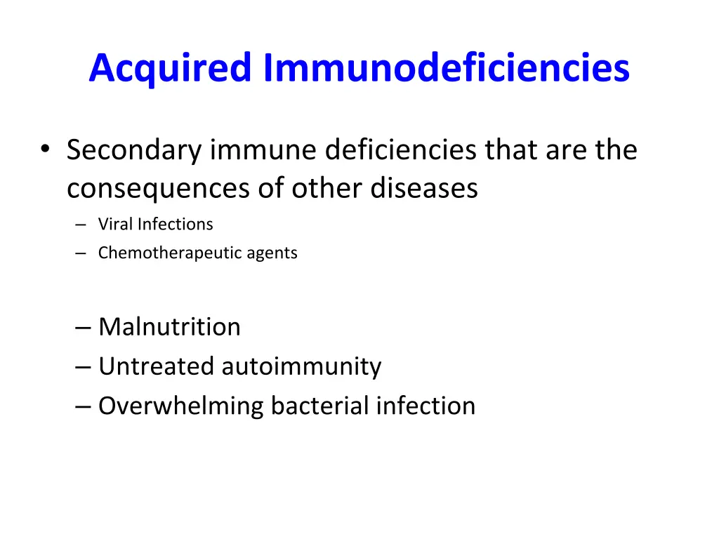 acquired immunodeficiencies 2