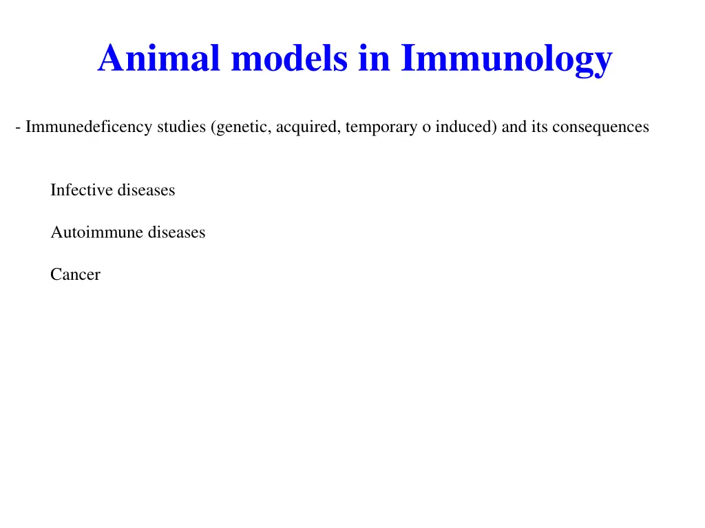 animal models in immunology