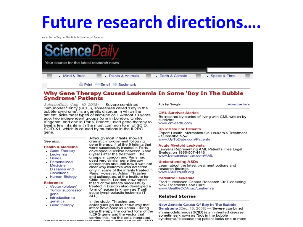 future research directions