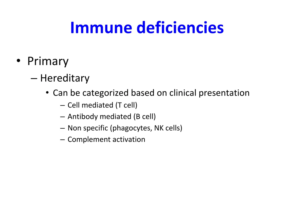 immune deficiencies 1